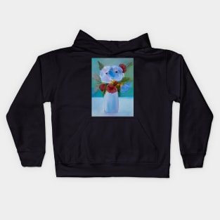 Bouquet of Flowers with Poppies in a Vase Kids Hoodie